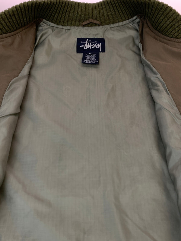 【中古品】【メンズ】 OLD STUSSY オールド ステューシー 90S QUILTING JACKET 90年代 キルティングジャケット アウター ヴィンテージ 142-260903-hu-25-min サイズ：XL カラー：カーキグリーン 万代Net店