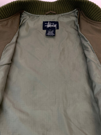 【中古品】【メンズ】 OLD STUSSY オールド ステューシー 90S QUILTING JACKET 90年代 キルティングジャケット アウター ヴィンテージ 142-260903-hu-25-min サイズ：XL カラー：カーキグリーン 万代Net店