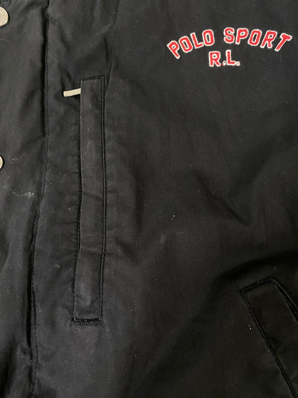 【中古品】【メンズ】 POLO SPORT ポロスポーツ 90S BLOUSON 90年代 ブルゾン メンズ アウター ジップアップジャケット 146-260904-em-04-min サイズ：L カラー：ブラック 万代Net店