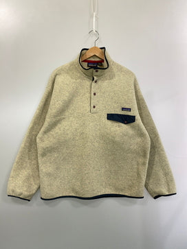 【中古品】【メンズ】 PATAGONIA パタゴニア 00S SYNCHILLA SNAP-T 25450 00年代 シンチラ スナップ プルオーバー ジャケット フリース メンズ アウター ヴィンテージ 144-260825-em-44-min サイズ：L カラー：アイボリー 万代Net店