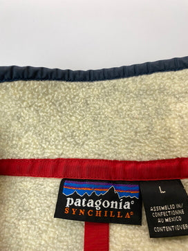 【中古品】【メンズ】 PATAGONIA パタゴニア 00S SYNCHILLA SNAP-T 25450 00年代 シンチラ スナップ プルオーバー ジャケット フリース メンズ アウター ヴィンテージ 144-260825-em-44-min サイズ：L カラー：アイボリー 万代Net店