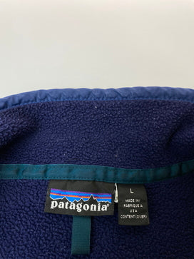 【中古品】【メンズ】 PATAGONIA パタゴニア 90S SYNCHILLA SNAP-T 90年代 シンチラ スナップ プルオーバー ジャケット フリース メンズ アウター ヴィンテージ 144-260825-em-43-min サイズ：L カラー：ダークパープル 万代Net店