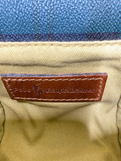 【中古品】【メンズ/レディース】 RALPH LAUREN ラルフローレン SHOLDER BAG ショルダー バッグ 肩掛け ミニサイズ 鞄 カバン ヴィンテージ 188-260830-em-12-min カラー：グリーン系 万代Net店