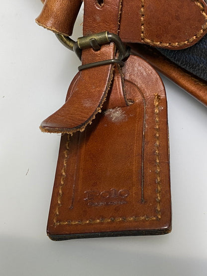 【中古品】【メンズ/レディース】 RALPH LAUREN ラルフローレン SHOLDER BAG ショルダー バッグ 肩掛け ミニサイズ 鞄 カバン ヴィンテージ 188-260830-em-12-min カラー：グリーン系 万代Net店