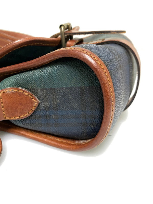 【中古品】【メンズ/レディース】 RALPH LAUREN ラルフローレン SHOLDER BAG ショルダー バッグ 肩掛け ミニサイズ 鞄 カバン ヴィンテージ 188-260830-em-12-min カラー：グリーン系 万代Net店