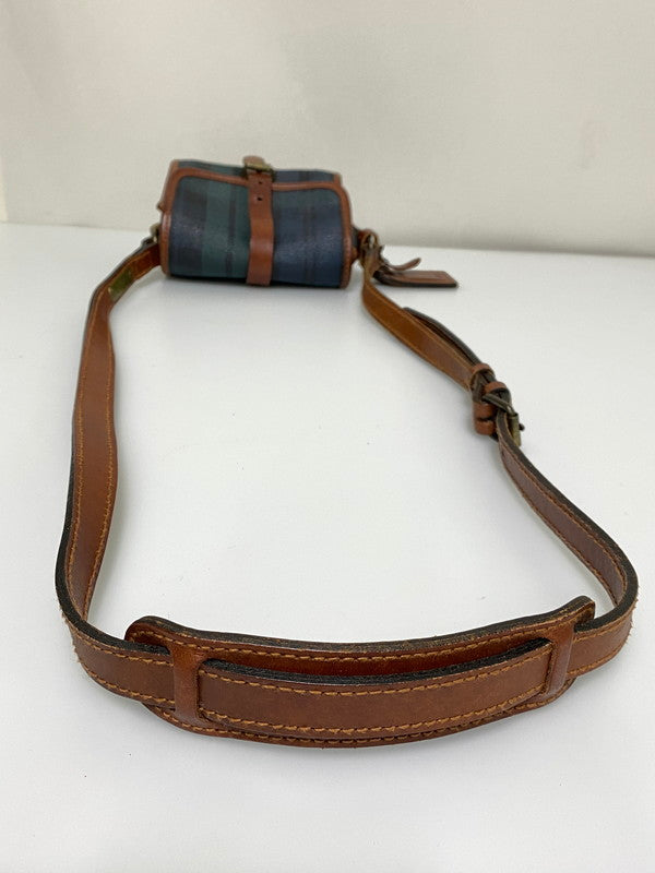 【中古品】【メンズ/レディース】 RALPH LAUREN ラルフローレン SHOLDER BAG ショルダー バッグ 肩掛け ミニサイズ 鞄 カバン ヴィンテージ 188-260830-em-12-min カラー：グリーン系 万代Net店