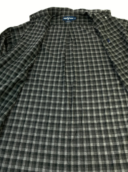 【中古品】【メンズ】 RALPH LAUREN ラルフローレン BLAKE CHECK SHIRT ブレイク チェック シャツ 格子柄 メンズ 長袖シャツ トップス 146-260901-em-19-min サイズ：L カラー：グレー（チェック柄） 万代Net店