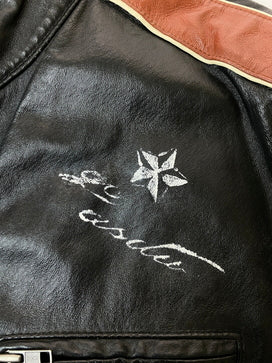 【現状渡し品】【メンズ】 WILSONS LEATHER ウィルソンズ レザー LEATHER JACKET レザージャケット 革ジャン ヴィンテージ メンズ トップス ライダースジャケット 146-260825-em-45-min サイズ：L カラー：ブラック 万代Net店