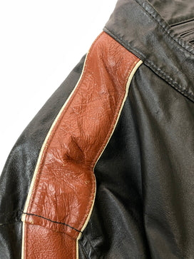 【現状渡し品】【メンズ】 WILSONS LEATHER ウィルソンズ レザー LEATHER JACKET レザージャケット 革ジャン ヴィンテージ メンズ トップス ライダースジャケット 146-260825-em-45-min サイズ：L カラー：ブラック 万代Net店