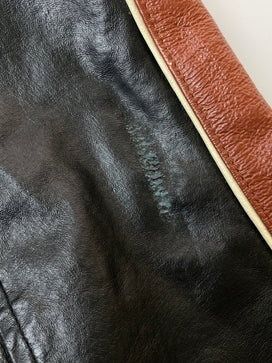【現状渡し品】【メンズ】 WILSONS LEATHER ウィルソンズ レザー LEATHER JACKET レザージャケット 革ジャン ヴィンテージ メンズ トップス ライダースジャケット 146-260825-em-45-min サイズ：L カラー：ブラック 万代Net店
