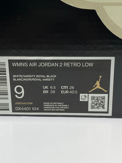 【中古品】【メンズ】 NIKE ナイキ WOMEN'S AIR JORDAN 2 RETRO LOW VARSITY ROYAL DX4401-104 ウィメンズ エアジョーダン2 レトロ ロー メンズ スニーカー シューズ 靴 160-260825-em-15-min サイズ：26.0cm カラー：WHITE/VARSITY ROYAL-BLACK 万代Net店
