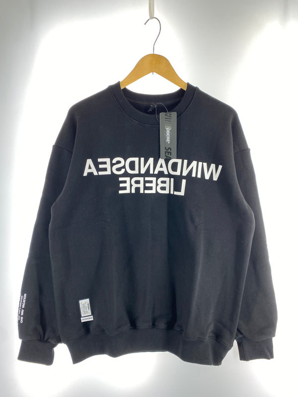 【中古品】【メンズ】 LIBERE×WIND AND SEA リベーレ ウィンダンシー CREWNECK SWEAT SHIRT クルーネック スウェット シャツ WDS-C-LBR-23-Q2-04 トレーナー 142-260830-hu-54-min サイズ：M カラー：ブラック 万代Net店