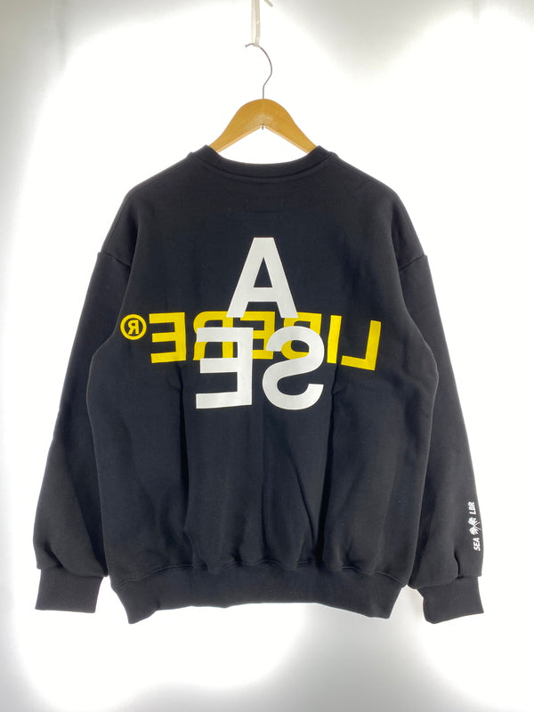 【中古品】【メンズ】 LIBERE×WIND AND SEA リベーレ ウィンダンシー CREWNECK SWEAT SHIRT クルーネック スウェット シャツ WDS-C-LBR-23-Q2-04 トレーナー 142-260830-hu-54-min サイズ：M カラー：ブラック 万代Net店