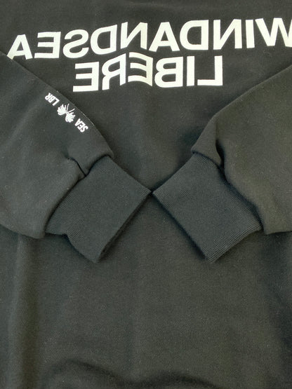 【中古品】【メンズ】 LIBERE×WIND AND SEA リベーレ ウィンダンシー CREWNECK SWEAT SHIRT クルーネック スウェット シャツ WDS-C-LBR-23-Q2-04 トレーナー 142-260830-hu-54-min サイズ：M カラー：ブラック 万代Net店