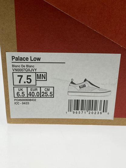 【中古品】【メンズ】 PALACE SKATEBOARDS パレス スケートボード × VANS バンズ PALACE VANS LOW パレス バンズ ロー スニーカー メンズ シューズ 靴 162-260825-em-30-min サイズ：25.5cm カラー：WHITE 万代Net店