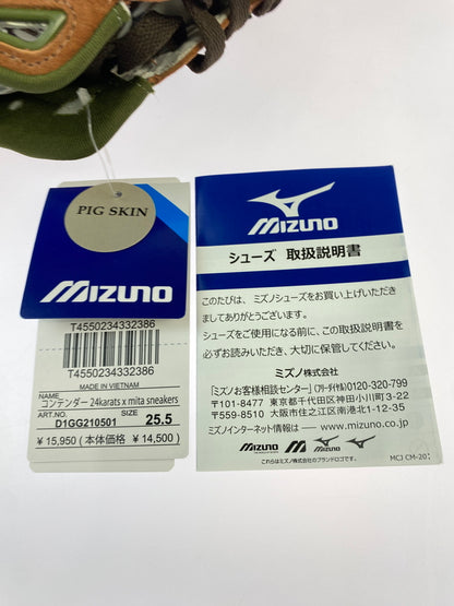 【中古品】【メンズ】 MIZUNO ミズノ × 24KARATS 24カラッツ × MITA ミタ SNEAKERS CONTENDER D1GG210501 スニーカーズ コンテンダー メンズ スニーカー シューズ 靴 162-260825-em-32-min サイズ：25.5cm カラー：OLIVE BROWN WHITE 万代Net店