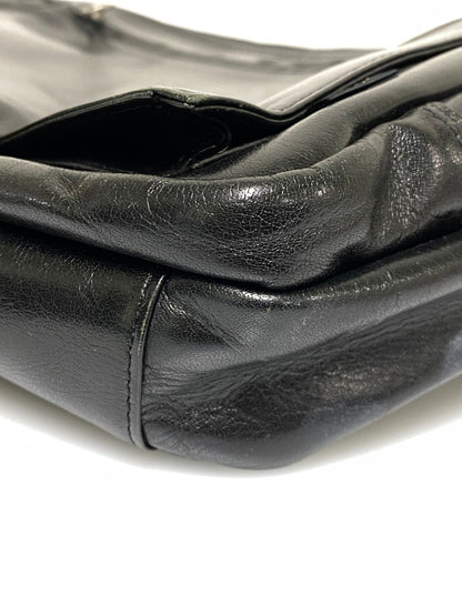 【中古品】【メンズ/レディース】 PORTER ぽー スクエア レザー ショルダーバッグ 吉田カバン 本革 鞄 188-260830-em-08-min カラー：ブラック 万代Net店