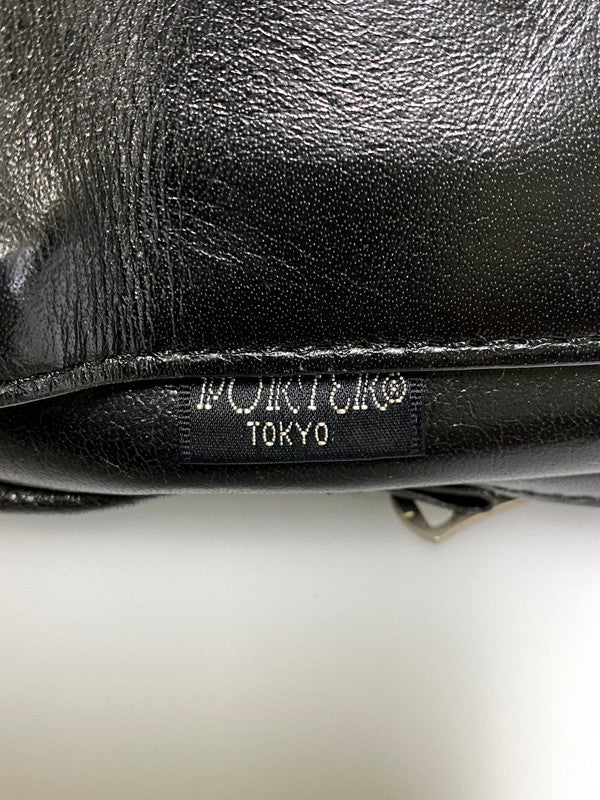 【中古品】【メンズ/レディース】 PORTER ぽー スクエア レザー ショルダーバッグ 吉田カバン 本革 鞄 188-260830-em-08-min カラー：ブラック 万代Net店