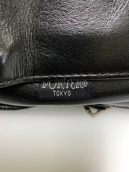 【中古品】【メンズ/レディース】 PORTER ぽー スクエア レザー ショルダーバッグ 吉田カバン 本革 鞄 188-260830-em-08-min カラー：ブラック 万代Net店