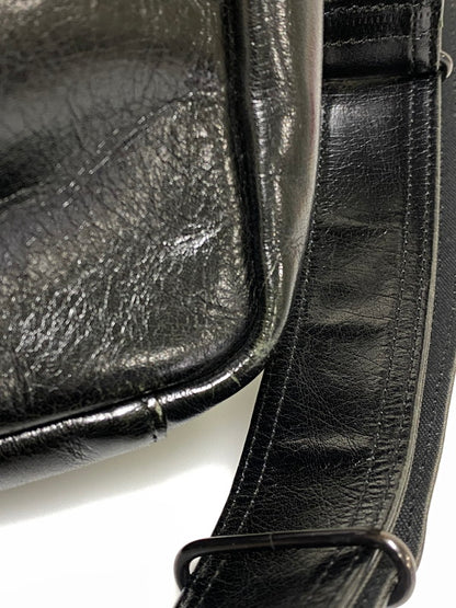【中古品】【メンズ/レディース】 PORTER ぽー スクエア レザー ショルダーバッグ 吉田カバン 本革 鞄 188-260830-em-08-min カラー：ブラック 万代Net店