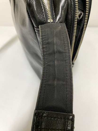 【中古品】【メンズ/レディース】 PORTER ぽー スクエア レザー ショルダーバッグ 吉田カバン 本革 鞄 188-260830-em-08-min カラー：ブラック 万代Net店