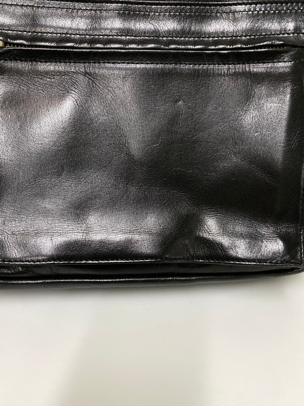 【中古品】【メンズ/レディース】 PORTER ぽー スクエア レザー ショルダーバッグ 吉田カバン 本革 鞄 188-260830-em-08-min カラー：ブラック 万代Net店