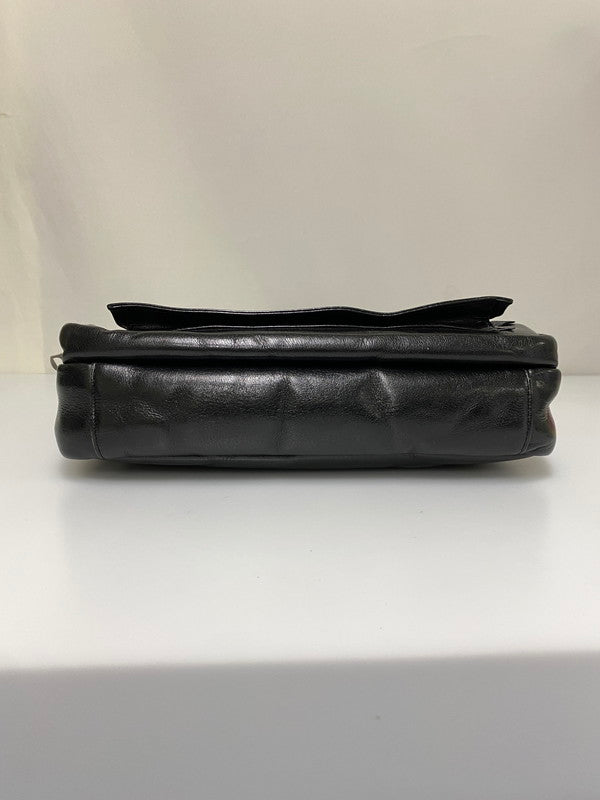 【中古品】【メンズ/レディース】 PORTER ぽー スクエア レザー ショルダーバッグ 吉田カバン 本革 鞄 188-260830-em-08-min カラー：ブラック 万代Net店