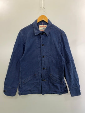 【中古品】【メンズ】 SUGAR CANE シュガーケーン 千鳥格子 コットンジャケット メンズ アウター 長袖 ボタンダウン 145-260825-em-59-min カラー：ブルー 万代Net店