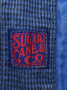 【中古品】【メンズ】 SUGAR CANE シュガーケーン 千鳥格子 コットンジャケット メンズ アウター 長袖 ボタンダウン 145-260825-em-59-min カラー：ブルー 万代Net店