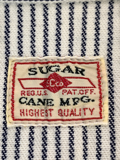 【中古品】【メンズ】 SUGAR CANE シュガーケーン HICKORY STRIPE WORK SHIRT SC27853 ヒッコリーストライプ ワークシャツ メンズ トップス 長袖シャツ 145-260904-em-60-min サイズ：S カラー：ホワイト/ネイビー（ストライプ） 万代Net店