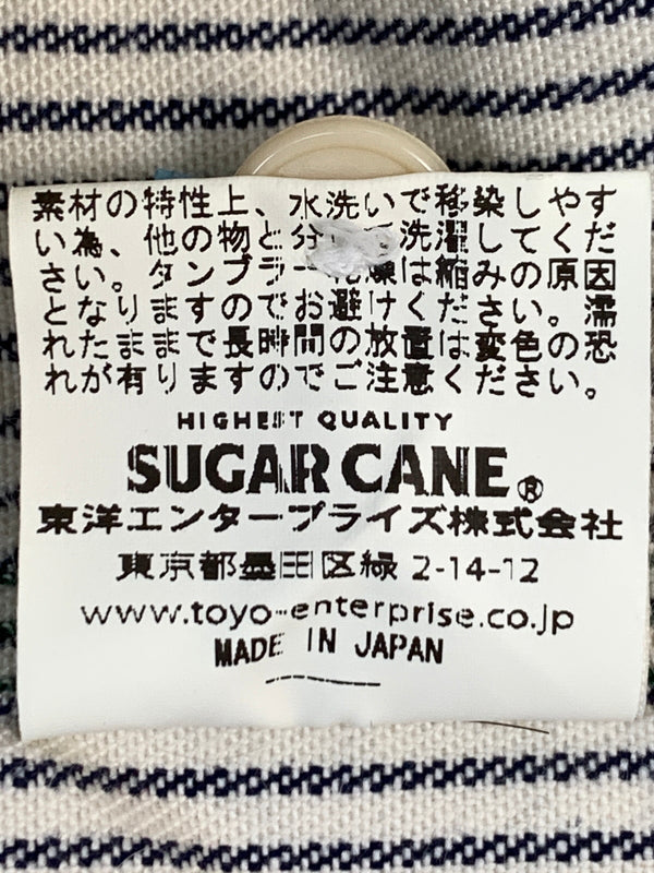 【中古品】【メンズ】 SUGAR CANE シュガーケーン HICKORY STRIPE WORK SHIRT SC27853 ヒッコリーストライプ ワークシャツ メンズ トップス 長袖シャツ 145-260904-em-60-min サイズ：S カラー：ホワイト/ネイビー（ストライプ） 万代Net店