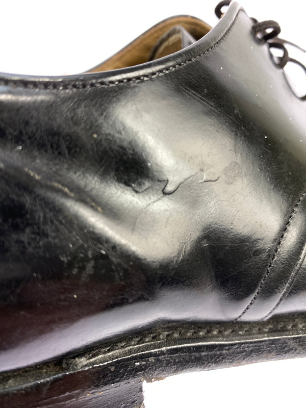 【中古品】【メンズ】 U.S.NAVY ユーエスネイビー 70'S SERVICE SHOES 70年代 サービス シューズ ヴィンテージ 革 靴 レザー シューズ 164-260827-hu-05-min サイズ：サイズ不明 下記参照 カラー：ブラック 万代Net店