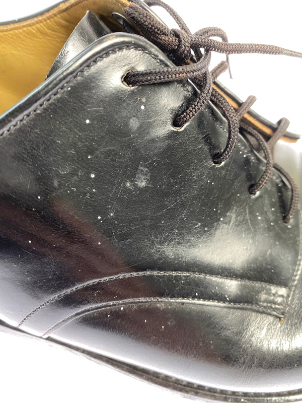 【中古品】【メンズ】 U.S.NAVY ユーエスネイビー 70'S SERVICE SHOES 70年代 サービス シューズ ヴィンテージ 革 靴 レザー シューズ 164-260827-hu-05-min サイズ：サイズ不明 下記参照 カラー：ブラック 万代Net店
