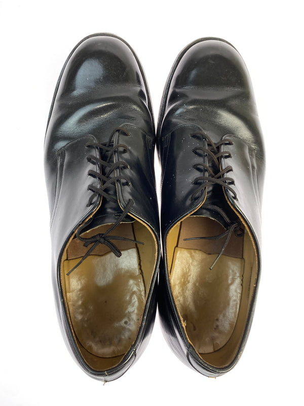 【中古品】【メンズ】 U.S.NAVY ユーエスネイビー 70'S SERVICE SHOES 70年代 サービス シューズ ヴィンテージ 革 靴 レザー シューズ 164-260827-hu-05-min サイズ：サイズ不明 下記参照 カラー：ブラック 万代Net店