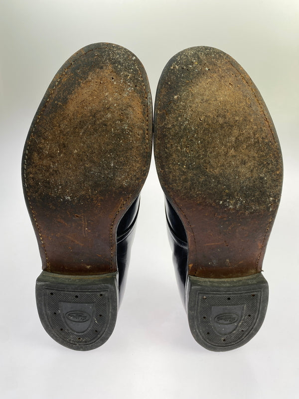 【中古品】【メンズ】 U.S.NAVY ユーエスネイビー 70'S SERVICE SHOES 70年代 サービス シューズ ヴィンテージ 革 靴 レザー シューズ 164-260827-hu-05-min サイズ：サイズ不明 下記参照 カラー：ブラック 万代Net店