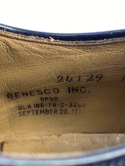 【中古品】【メンズ】 U.S.NAVY ユーエスネイビー 70'S SERVICE SHOES 70年代 サービス シューズ ヴィンテージ 革 靴 レザー シューズ 164-260827-hu-05-min サイズ：サイズ不明 下記参照 カラー：ブラック 万代Net店