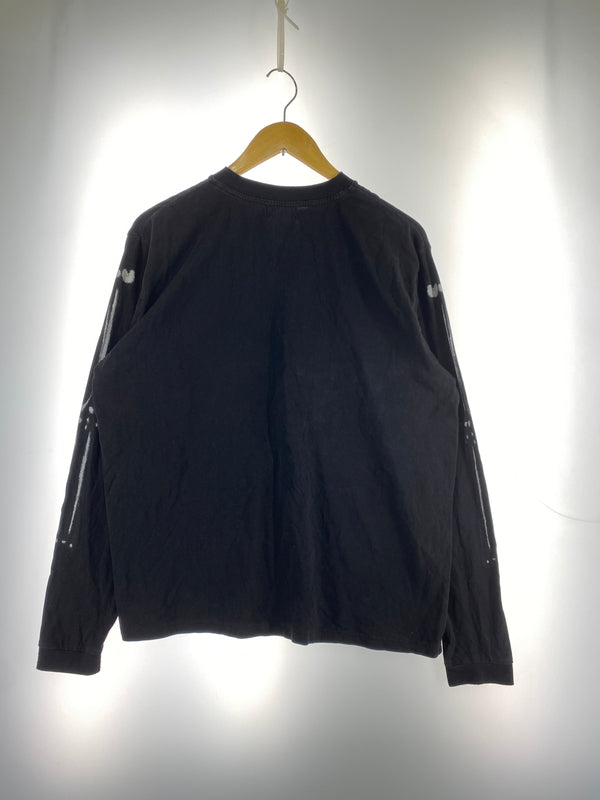 【中古品】【メンズ】 SUBCIETY サブサエティ SKELTON L/S TEE 155－44028 スケルトン ロングスリーブ Tシャツ メンズ 長袖 トップス 骸骨 142-260904-em-37-min サイズ：S カラー：ブラック 万代Net店
