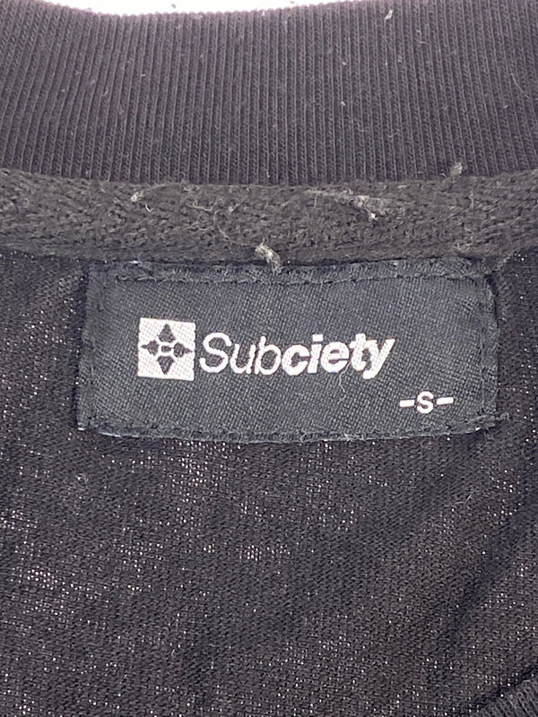 【中古品】【メンズ】 SUBCIETY サブサエティ SKELTON L/S TEE 155－44028 スケルトン ロングスリーブ Tシャツ メンズ 長袖 トップス 骸骨 142-260904-em-37-min サイズ：S カラー：ブラック 万代Net店