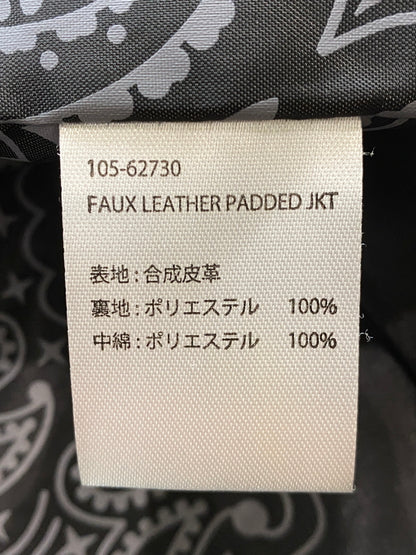 【中古品】【メンズ】 SUBCIETY サブサエティ FAX LEATHER PADDED JKT 105－62730 フェイクレザー パデッドジャケット アウター 142-260909-yn-32-min サイズ：L カラー：ブラック 万代Net店