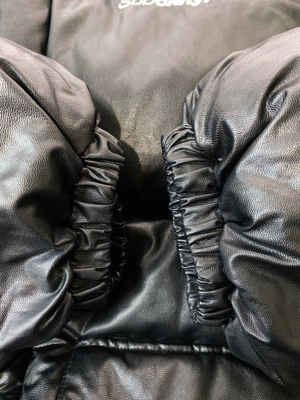 【中古品】【メンズ】 SUBCIETY サブサエティ FAX LEATHER PADDED JKT 105－62730 フェイクレザー パデッドジャケット アウター 142-260909-yn-32-min サイズ：L カラー：ブラック 万代Net店