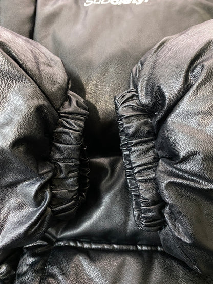 【中古品】【メンズ】 SUBCIETY サブサエティ FAX LEATHER PADDED JKT 105－62730 フェイクレザー パデッドジャケット アウター 142-260909-yn-32-min サイズ：L カラー：ブラック 万代Net店