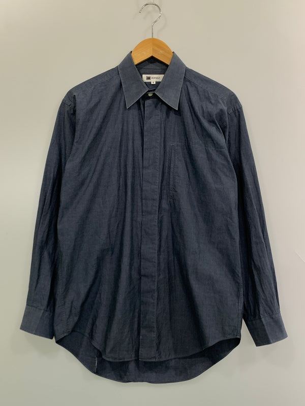 【中古品】【メンズ】 IM PRODUCT アイムプロダクト ISSEI MIYAKE LSシャツ イッセイミヤケ ロングスリーブ 長袖 141-260903-hu-23-min サイズ：S カラー：ネイビー系 万代Net店