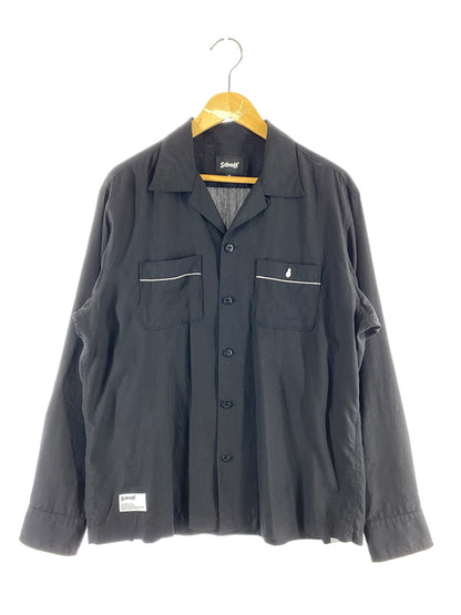 【中古品】【メンズ】 SCHOTT ショット BOWLING SHIRT ボーリングシャツ 長袖シャツ トップス 145-260909-yn-36-min サイズ：M カラー：ブラック 万代Net店