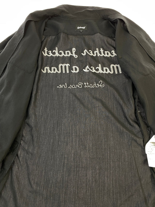 【中古品】【メンズ】 SCHOTT ショット BOWLING SHIRT ボーリングシャツ 長袖シャツ トップス 145-260909-yn-36-min サイズ：M カラー：ブラック 万代Net店