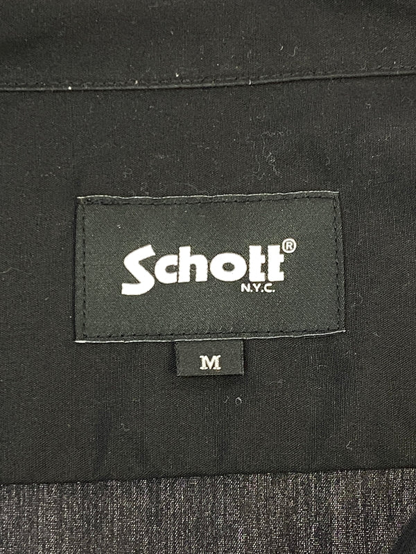 【中古品】【メンズ】 SCHOTT ショット BOWLING SHIRT ボーリングシャツ 長袖シャツ トップス 145-260909-yn-36-min サイズ：M カラー：ブラック 万代Net店