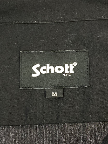 【中古品】【メンズ】 SCHOTT ショット BOWLING SHIRT ボーリングシャツ 長袖シャツ トップス 145-260909-yn-36-min サイズ：M カラー：ブラック 万代Net店