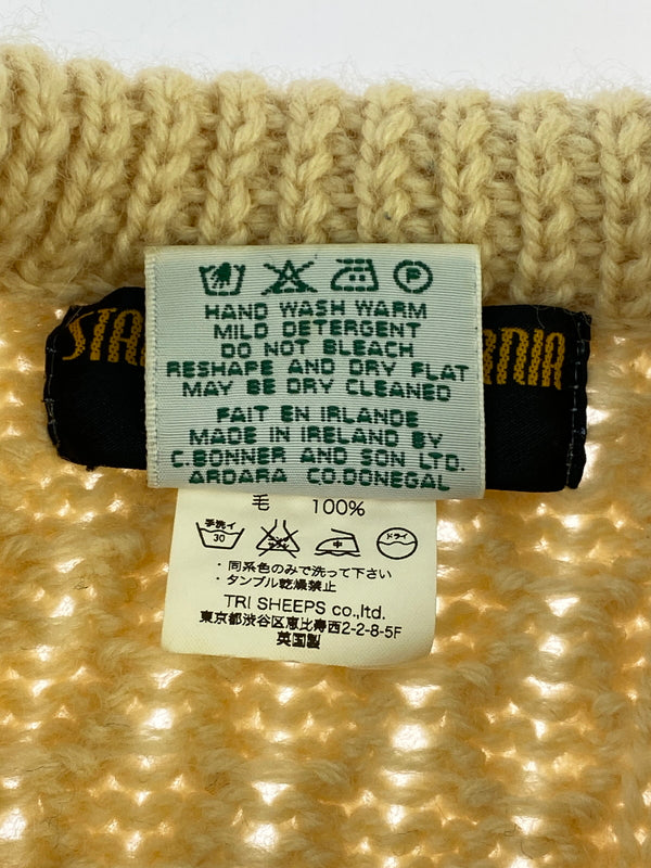 【中古品】【メンズ】 STANDARD CALIFORNIA スタンダードカリフォルニア フィッシャーマンニット BONNER 英国製 ボナー アランニット メンズ セーター トップス ニット 140-260904-em-31-min サイズ：M カラー：アイボリー 万代Net店