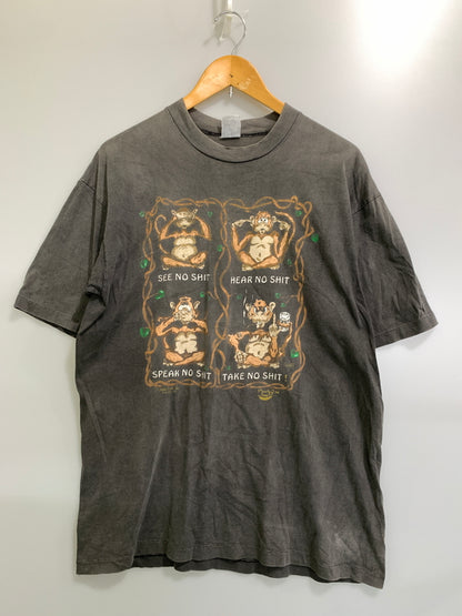 【現状渡し品】【メンズ】 90S MONKEY JOKE SS TEE 90年代 モンキー ジョーク ショートスリーブ Tシャツ メンズ トップス 半袖 ヴィンテージ 猿 146-260901-em-07-min カラー：グレー 万代Net店