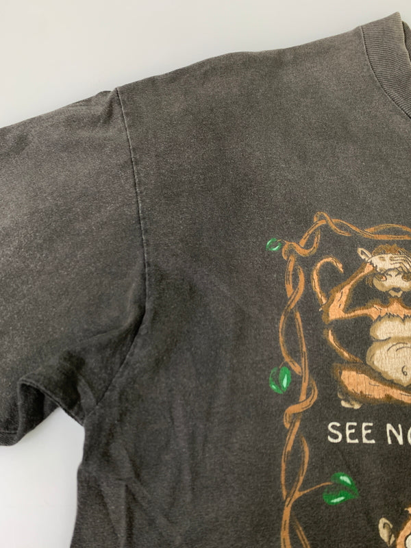 【現状渡し品】【メンズ】 90S MONKEY JOKE SS TEE 90年代 モンキー ジョーク ショートスリーブ Tシャツ メンズ トップス 半袖 ヴィンテージ 猿 146-260901-em-07-min カラー：グレー 万代Net店