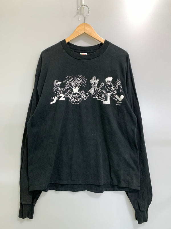 【現状渡し品】【メンズ】 COWBOY MOUTH カウボーイ マウス Tシャツ 長袖 ショートスリーブ バンドTシャツ メンズ トップス 146-260901-em-14-min サイズ：XL カラー：ブラック 万代Net店